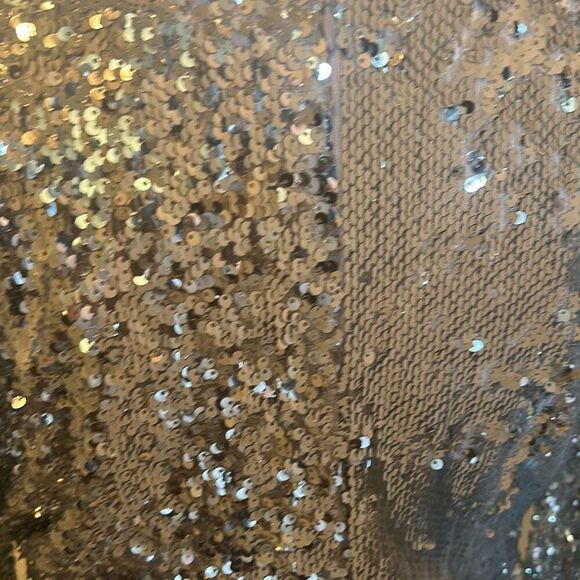 OW Collection Size L Sequin Glitter Dress Silver Vegas Nightclub Cocktail Mini - Picture 8 of 11